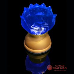 Bộ Đèn Thờ Thất Phật Dược Sư Hoa Sen Cụp Thủy Lưu Ly 7 Màu, Cao 8cm 3 3 47