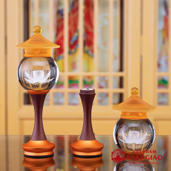 Đèn Cầu Hoa Sen Nắp Ô Lưu Ly Thân Hợp Kim Đồng, Nhiều Kích Thước 4 4 39