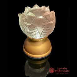 Bộ Đèn Thờ Thất Phật Dược Sư Hoa Sen Cụp Thủy Lưu Ly 7 Màu, Cao 8cm 5 5 42