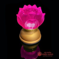 Bộ Đèn Thờ Thất Phật Dược Sư Hoa Sen Cụp Thủy Lưu Ly 7 Màu, Cao 8cm 6 6 32