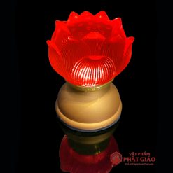 Bộ Đèn Thờ Thất Phật Dược Sư Hoa Sen Cụp Thủy Lưu Ly 7 Màu, Cao 8cm 7 7 30