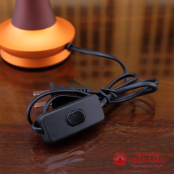 Đèn Cầu Hoa Sen Nắp Ô Lưu Ly Thân Hợp Kim Đồng, Nhiều Kích Thước 9 9 10