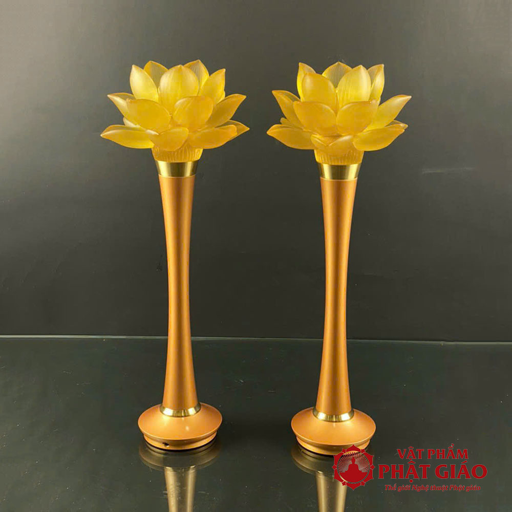 Bộ Đồ Thờ Bằng Lưu Ly Sen Nổi 9 Bộ Đồ Thờ Bằng Lưu Ly Sen Nổi - Ảnh 9