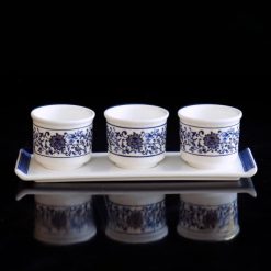 Bo 3 Chen Nuoc Bang Su Trang Hoa Sen Xanh 2