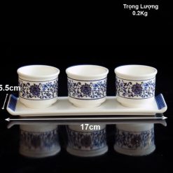 Bo 3 Chen Nuoc Bang Su Trang Hoa Sen Xanh 5