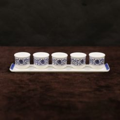 Bộ Chén Sứ Trắng Hoa Sen Xanh 1 Bo Chen Su Trang Hoa Sen Xanh 1