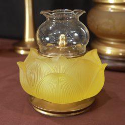 Bộ Đồ Thờ Lưu Ly Cao Cấp, Bọc Đồng Nâu Cổ 2 Bo Do Tho Luu Ly Cao Cap Boc Dong Nau Co 1