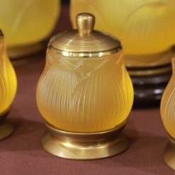 Bộ Đồ Thờ Lưu Ly Cao Cấp, Bọc Đồng Nâu Cổ 7 Bo Do Tho Luu Ly Cao Cap Boc Dong Nau Co 4