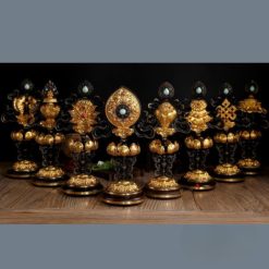 Bộ Tám Cát Tường Bằng Đồng, Cao 21cm 1 Bo Tam Cat Tuong Bang Dong Cao 21cm 1