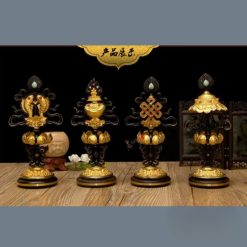 Bộ Tám Cát Tường Bằng Đồng, Cao 21cm 12 Bo Tam Cat Tuong Bang Dong Cao 21cm 4