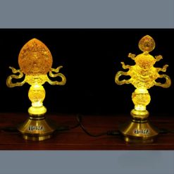 Bộ Tám Cát Tường Lưu Ly Đế Đồng, Cao 19cm 10 Bo Tam Cat Tuong Luu Ly De Dong Cao 19cm 3