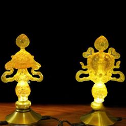 Bộ Tám Cát Tường Lưu Ly Đế Đồng, Cao 19cm 7 Bo Tam Cat Tuong Luu Ly De Dong Cao 19cm 6