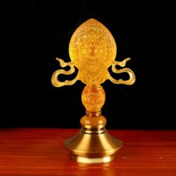 Bộ Tám Cát Tường Lưu Ly Đế Đồng, Cao 19cm 6 Bo Tam Cat Tuong Luu Ly De Dong Cao 19cm 7