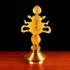 Bộ Tám Cát Tường Lưu Ly Đế Đồng, Cao 19cm 5 Bo Tam Cat Tuong Luu Ly De Dong Cao 19cm 8