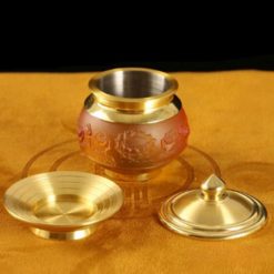 Chén Nước Thờ Lưu Ly Bọc Đồng Màu Vàng, Nhiều Kích Cỡ 1 Chen Nuoc Tho Luu Ly Boc Dong Mau Vang Nhieu Kich Co 1