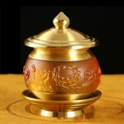 Chén Nước Thờ Lưu Ly Bọc Đồng Màu Vàng, Nhiều Kích Cỡ 4 Chen Nuoc Tho Luu Ly Boc Dong Mau Vang Nhieu Kich Co 2
