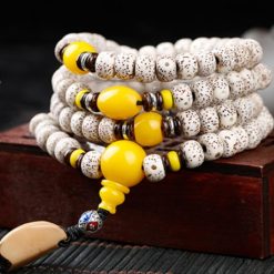 Chuỗi 108 Hạt Bồ Đề Tinh Nguyệt Hạt Cái Vàng, Cỡ 6mm, 7mm, 9mm 3 Chuoi 108 Hat Bo De Tinh Nguyet Hat Cai Vang Co 6mm 7mm 9mm 5