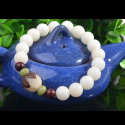 Chuỗi Vòng Tay Gốc Bồ Đề Trắng 1 Hạt Cái Nâu, Kích Cỡ 10mm 3 Chuoi Vong Tay Goc Bo De Trang 1 Hat Cai Nau Kich Co 10mm 4