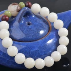 Chuỗi Vòng Tay Gốc Bồ Đề Trắng 1 Hạt Cái Nâu, Kích Cỡ 10mm 2 Chuoi Vong Tay Goc Bo De Trang 1 Hat Cai Nau Kich Co 10mm 5