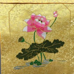 Co Gioi Dinh Chan Huong Mau Vang Theu Hoa Sen 36x60cm CGD 01 2