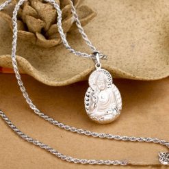 Dây Chuyền Bạc Hình Phật A Di Đà Bằng Bạc 99% 7 Day Chuyen Bac Hinh Phat A Di Da Bang Bac 99