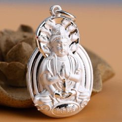 Dây Chuyền Bạc Mặt Hình Phật Bà Quan Âm Bằng Bạc 99% 6 Day Chuyen Bac Mat Hinh Phat Ba Quan Am Bang Bac 99 3