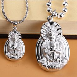 Dây Chuyền Bạc Mặt Hình Phật Bà Quan Âm Bằng Bạc 99% 5 Day Chuyen Bac Mat Hinh Phat Ba Quan Am Bang Bac 99 4