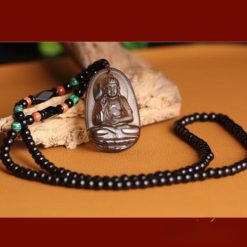 Dây Chuyền Hình Phật Bồ Tát, Chất Liệu Đá Ngọc Obsidian 5 Day Chuyen Hinh Phat Bo Tat Chat Lieu Da Ngoc Obsidian 2