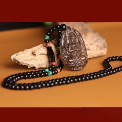 Dây Chuyền Hình Phật Bồ Tát, Chất Liệu Đá Ngọc Obsidian 4 Day Chuyen Hinh Phat Bo Tat Chat Lieu Da Ngoc Obsidian 3
