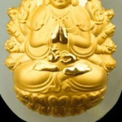 Day Chuyen Hinh Quan Am Bo Tat Ngan Tay Dat Vang 24k 1