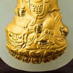 Dây Chuyền Hình Văn Thù Bồ Tát Dát Vàng 24k 2 Day Chuyen Hinh Van Thu Bo Tat Dat Vang 24k 1
