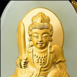 Dây Chuyền Hình Văn Thù Bồ Tát Dát Vàng 24k 1 Day Chuyen Hinh Van Thu Bo Tat Dat Vang 24k 2