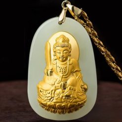 Dây Chuyền Hình Văn Thù Bồ Tát Dát Vàng 24k 3 Day Chuyen Hinh Van Thu Bo Tat Dat Vang 24k 3