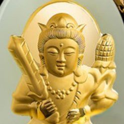 Dây Chuyền Mặt Hình Hư Không Tạng Bồ Tát Dát Vàng 24k 1 Day Chuyen Mat Hinh Hu Khong Tang Bo Tat Dat Vang 24k 1