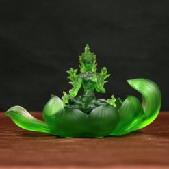 Đế Sen Bằng Lưu Ly Mầu Xanh Lá 2 De Sen Bang Luu Ly Mau Xanh La 3