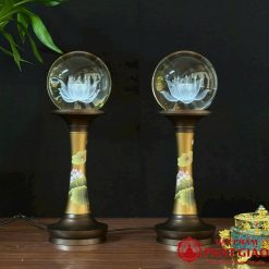 Den Cau Lien Hoa Pha Le Than Dong In Hoa La Sen Cao Cap Cao Tu 22 90cm 1 1