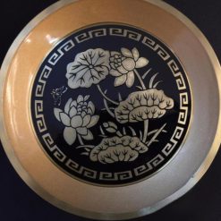 Đĩa Thờ (Mâm Bồng) Bằng Đồng Đen Viền Vàng, Đường Kính 20cm 2 Dia Tho Mam Bong Bang Dong Den Vien Vang Duong Kinh 20cm 3