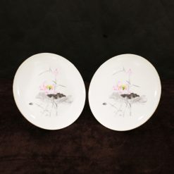 Đĩa Thờ (Mâm Bồng) Sứ Trắng Viền Vàng Sen Hồng, Nhiều Kích Cỡ 2 Dia Tho Mam Bong Su Trang Vien Vang Sen Hong Nhieu Kich Co 6