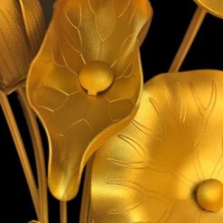 Hoa Sen (Bình Bông) Thờ Cúng Đồng 9 Bông Mạ Vàng, Cao 80cm 7 Hoa Sen Binh Bong Tho Cung Dong 9 Bong Ma Vang Cao 80cm 3