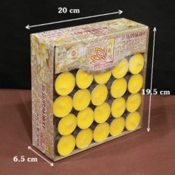 Hộp Nến – Đèn Cầy 100 Viên Nến Bơ Thực Vật Tinh Khiết, Không Khói, Màu Vàng, Cháy 4h 3 Hop Nen – Den Cay 100 Vien Nen Bo Thuc Vat Tinh Khiet Khong Khoi Mau Vang Chay 4h 1