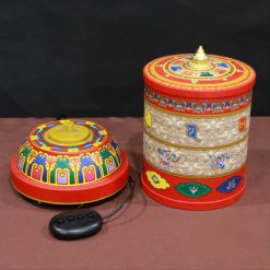 Kinh Luan Cam Dien Bang Hop Kim Mau Do Co Tung Kinh Chu Mau Do Mau Vang Cao 30cm 5