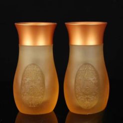 Lo Hoa Binh Bong Bao Tuong Luu Ly Mieng Boc Dong KD Cao 20cm 2