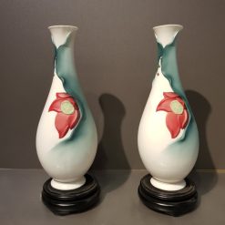 Lo Hoa Binh Bong Tho Cung Bang Su Cao Cap Mau Trang Xanh Co De Cao 31cm 3