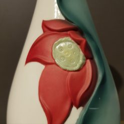 Lo Hoa Binh Bong Tho Cung Bang Su Cao Cap Mau Trang Xanh Co De Cao 31cm 4