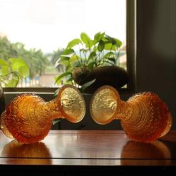 Lọ Hoa (Bình Bông) Thờ Cúng Lưu Ly Mầu Vàng, Cao 23cm 4 Lo Hoa Binh Bong Tho Cung Luu Ly Mau Vang Cao 23cm 5