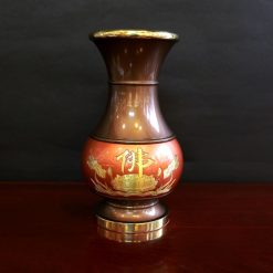 Lo Hoa Hoa Sen Chu Phat Bang Dong Mau Do Cao 25cm 2