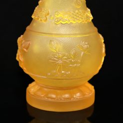 Lo Hoa Luu Ly Thanh Lien Mau Vang Hoa Sen Noi Cao 21cm 1