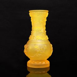 Lo Hoa Luu Ly Thanh Lien Mau Vang Hoa Sen Noi Cao 21cm 2