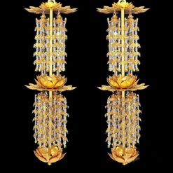 Lọng Đôi (Loại Treo 2 Mặt), Bằng Hợp Kim Mạ Vàng, Cao 1.2m 1 Long Doi Loai Treo 2 Mat Bang Hop Kim Ma Vang Cao 1.2m 1