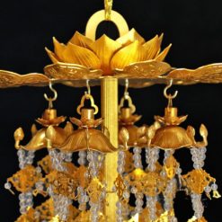 Lọng Đôi (Loại Treo 2 Mặt), Bằng Hợp Kim Mạ Vàng, Cao 1.2m 5 Long Doi Loai Treo 2 Mat Bang Hop Kim Ma Vang Cao 1.2m 6